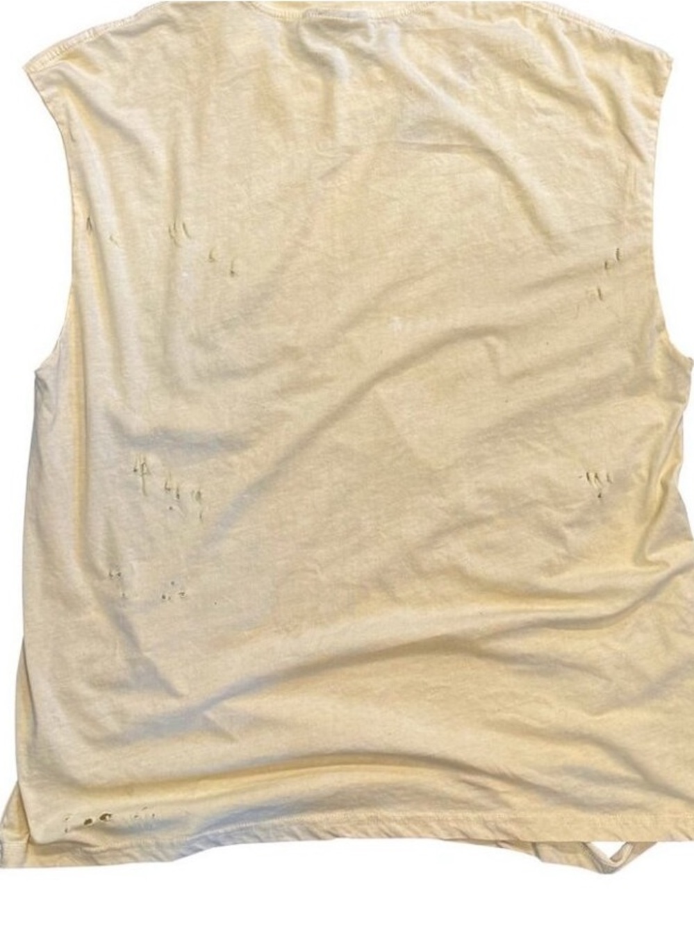 Women’s Cream Sleeveless Tee - Relaxed Everyday Top